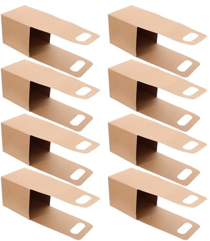 Ciieeo 30pièces Porte-gobelets Portables Carton Ondulé Avec Poignée Pour Boissons à Emporter Comme Café Ou Thé Lait