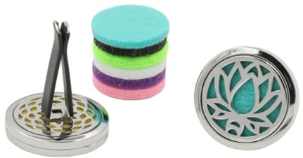 CVUTOVO Auto Lufterfrischer Diffusor Clip Eleganter Aromatherapie Duftspender Lotusform aus Edelstahl mit 2 Filzpads Beseitigt Schlechte Gerüche Zufällige Farbe für Auto Lüftungsschlitze