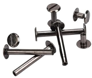 10 Stück Metall Schwarz Bindung Chicago Schrauben Nägel Lange Nieten Nieten Leder Handwerk Hardware Zubehör Stangenlänge 3~50mm(40mm)