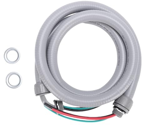 Generic Gruppo Frusta di Alimentazione Certificato UL Installazione Comoda Ideale per Piccoli Condizionatori D'aria Split Kit Condotto Flessibile Non Metallico da 3/4 Pollici 6 Piedi per il