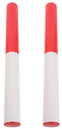 Beaupretty 2 Bastones de Relevos para Atletismo Infantiles de Plástico Ligero Abs 30 Cm, Color Llamativo, para Carreras al Aire Libre, Juegos Escolares y Actividades Deportivas