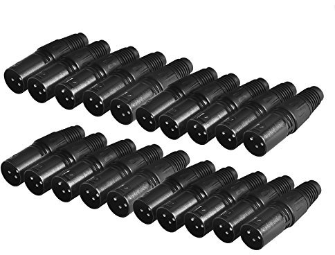 eoere 20 Stück XLR Stecker 3-polig DMX Anschluss