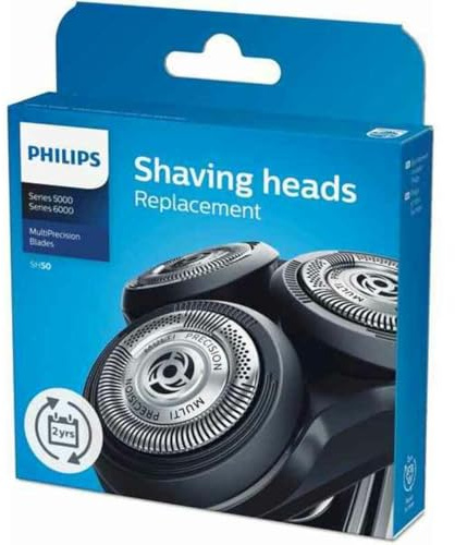 Philips Scherköpfe SH50/50 kompatibel mit Series 5000 und 6000 Rasierern, optimale Leistung, Selbstschärfen, 3 Klingen, Modell SH50/50, ersetzt HQ9/50, HQ56/50 und RQ11/50