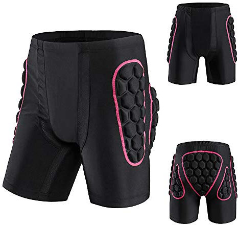 Lixada Pantalone Imbottito di Protezione per l'anca delle Donne Pantaloncini di Protezione per l'anca dell'armatura Cuscino per Lo Snowboard Pattinaggio Sci