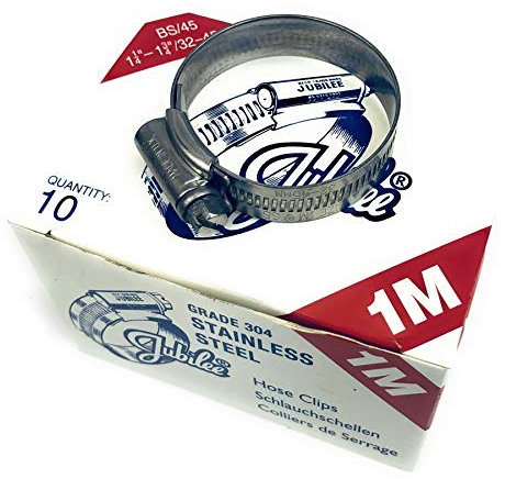 Jubilee® Stainless Steel SS304 Hose Clamp 32-45mm x 10