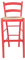 Sedam Srl Sgabello Venezia, in Legno MASSELLO, Comodo e Resistente, per Interni ed Esterni, Vari Colori e SEDUTE Disponibili, Ordine Minimo 2 Pezzi (Rosso, Paglia)