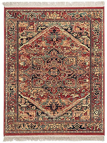 Theko | Teppich Saharna aus 100% Schurwolle, maschinell gewebt, Oeko-Tex, aus Neuseeland | Rot | 300x380cm