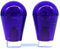Arcity 2 Pcs Arcade Joystick Oval Bat Top Ball Top Handle Knob American Type Crystal for Zippy SANWA SEIMITSU Arcade1up Machine Console Cabinet Purple and Purple