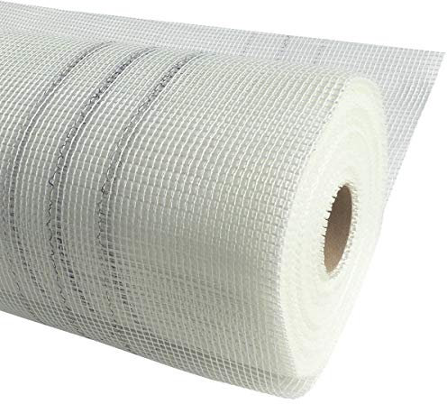 Putzgewebe 100m² Armierungsgewebe (2 x à50m²) Gittergewebe Weiss 165g/m² Glasfasergewebe Fassade 4mm x 4mm Gewebe Putz geeignet für VWS und WDVS Systeme Innen und Außen BOHRFUX