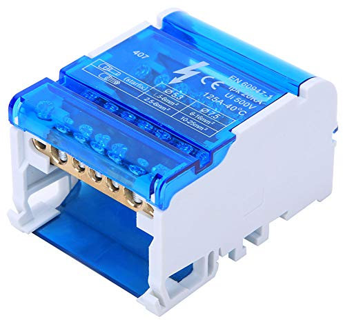 Bloc De Jonction, Bornier Rail Din, La Bornier Distribution Boîte de jonction boite de distribution electrique triphase borniers Couvercle Boite Derivation pour électricien
