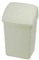 Optimal Products Swing Bins Plastic Swing Top Rubbish Waste Bin Office Bedroom Kitchen Paper Dustbin Trash Bin Swing Lid (Cream, 10l Litre)