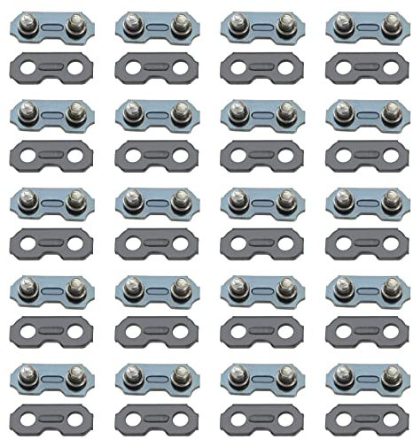 ECSiNG 20 Sätze Kettenverbindungsglieder für Kettensägen Kettensägen Master Link Reparatur kompatibel mit großen 3/8LP-Gauge-1,3-mm-Ketten passend für Ketten von 66 bis 84 Gliedern