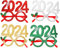BESPORTBLE 2025 Silvester Brille Happy New Year Partybrille Spaßbrille Party Verkleidung für Fotos Requisiten Halloween Geburstage Weihnachten Deko Scherzartikel