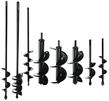 1pcs en acier en carbone jardin jardinière tarière spirale foret bits de fleur de fleur de planteur de fleur de foreur de foret de jardinage de jardin,8x30cm