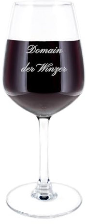 Verre à vin personnalisé gravé – Verre de Table à vin avec Gravure Texte – Verre à Pied pour Le vin Personnalisable - Cadeau noël ou Anniversaire