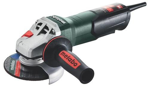 Metabo 4-1/2-5-Inch Angle Grinder, 11 Amp, 11,000 RPM, Non-Locking Paddle Switch, Made in Germany, WP 11-125 Quick, 603624420, Green