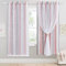 NICETOWN Star Blackout Curtains with Nets - Decorative Cut Out Star Panels with Eyelets for Room Darkening, Nursery, Kids' Room/Bedroom, 2 Panels, W66xL72 Inch (168×183 cm), Grey Pink