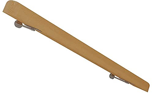 NURBAL Treppenhandläufe aus Holz, 1,6-4,9 Fuß Holzhandlauf, Wandmontage, rutschfestes Treppengeländer, Handlauf für Zuhause, Kindergarten, Innentreppengeländer, Loft-Villenbau-Komplettset 100cm/3.2FT