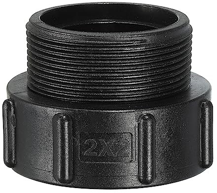 PATIKIL IBC Tote Adapter S60x6 Coarse Thread 2 BSP Male Thread, 275-330 Gallon Drain Tank Fitting for Water Tank Garden Hose