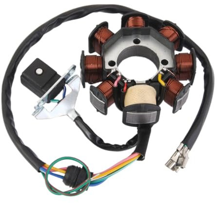 AM6 Tuono Generator Stator Plate Lichtmaschine Magnetic 5 Wire 8 Coil for CG 125cc 150cc PIT Quad Dirt Bike ATV Buggy Universal