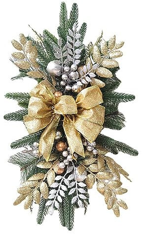 MINIDAHL Festone Natalizio, Ghirlanda Natalizia per Scale, Porte, Caminetti, Finestre, Decorazioni Natalizie per Interni Ed Esterni