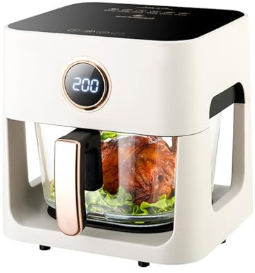 Friteuse À Air Domestique Visuelle, Friteuse Électrique Automatique, Friture Sans Fumée De Frites, Cuisses De Poulet, Pizza, Blanche
