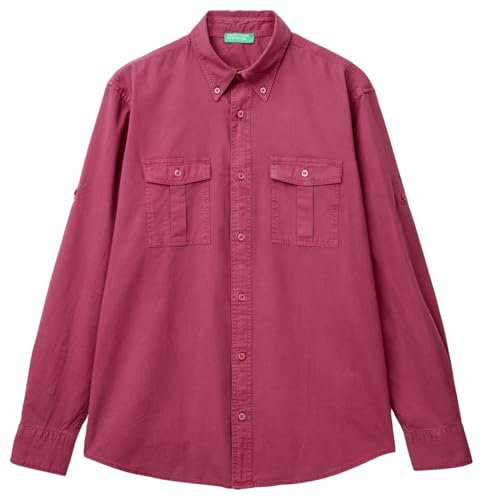 United Colors of Benetton Chemise 5kgpuq04s, Rose, 3XL Hommes