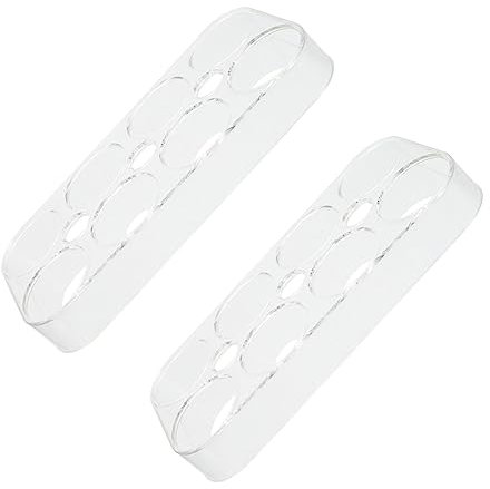JECOMPRIS 2St Eierregal eierhalter Eierablagen aus Kunststoff egg holder for refrigerator eiertablett schubladenschrank flache Halterung Aufbewahrungsbox für Eier Kühlschrank Eierkarton