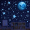 495Pcs Leuchtsterne Kinderzimmer - beruhigender Leuchtsterne selbstklebend - Einschlafhilfe Kinder - Stickers Ceiling Stars Glow in The Dark Stars Kids Boys Bedroom Living Room Decor (Blue)