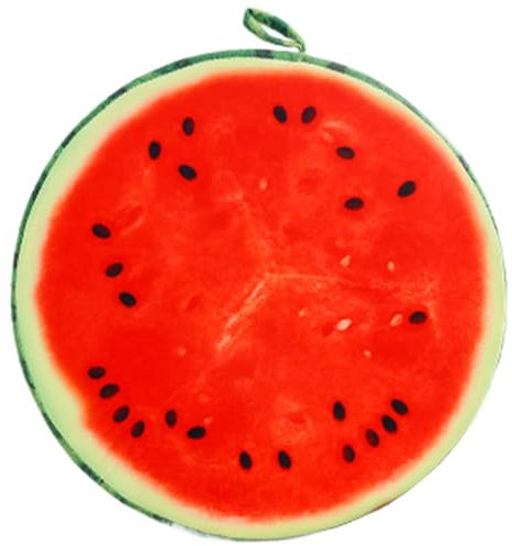 Almohadas de frutas redondas, almohadas rellenas, cojines de piso de naranja kiwi kiwi de sandía 3D, 13 almohadillas para el asiento de frutas para el hogar, sofá, dormitorio, sala de estar (a)