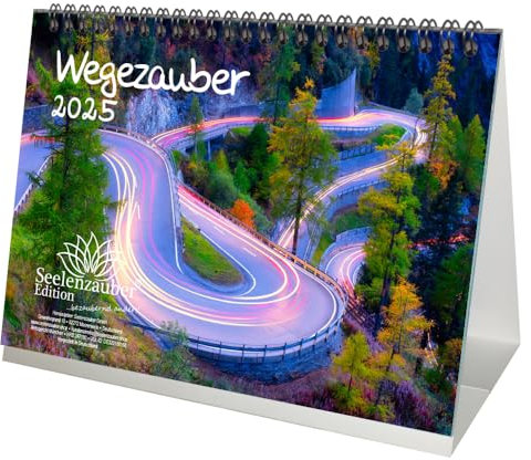 Wegezauber DIN A5 Tischkalender für 2025 Weg, Pfade und Strasse- Seelenzauber