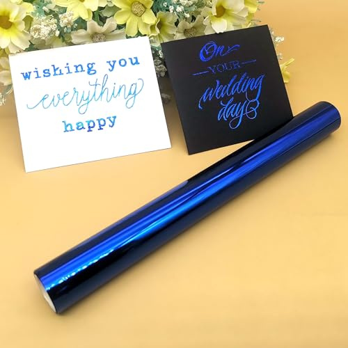 Metallische Heißfolienrolle, 5 m (Länge) x 19,5 cm (Breite), Lasertoner, reaktive Folienrolle, Verwendung von Laminiergerät, Laserdrucker, Papier, holografische Wärmeübertragung, Bastelfolie für