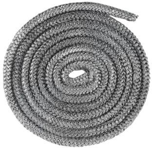 Ofendichtschnur,Feuerfeste Glasfaserschnur Kamin Dichtband Hitzebeständig,Dichtschnur, mit 4 Stück Hochtemperaturbändern, für Viele Kamin, Smoker, Ofenkaminofen Modelle,14mm x 2,5m