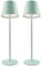 Rechargeable Lamps Full Metal Set of 2, Rechargeable Table Lamps UK with 3 Color Modes, 5200mAh Battery Operated Lamp, Touch Control Wireless Lamp Indoor and Outdoor IP54 Waterproof (Macaroon Blue)