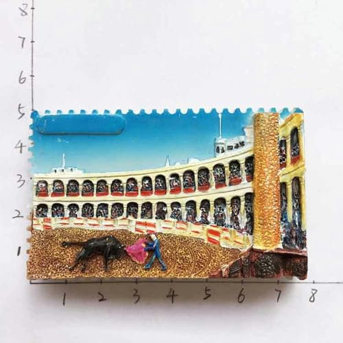 Crafts Kühlschrankmagnet-Fliese, modische Touristen-Souvenir-Kollektion – Lotus-Spanien-Stierkampfarena – mittelgroß