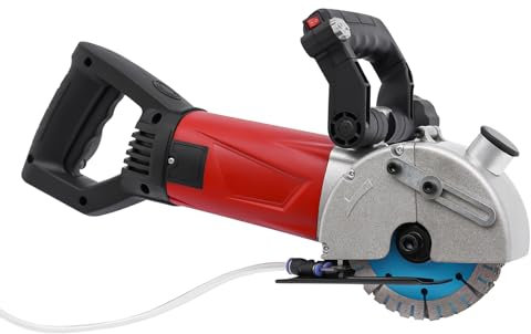 Cepilladora de pared, ranuradora de pared, ajuste flexible del ancho de corte para paredes de ladrillo, madera, mármol, negro y rojo, 2800 W