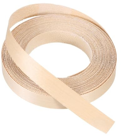 PATIKIL Cinta de borde de arce, 3/4 pulgadas x 25 pies Cinta de chapa de madera preencolada flexible para borde de contrachapado con adhesivo termofusible para restauración de muebles