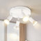 Glitzerlife Deckenstrahler Rund Deckenspots Weiß - Deckenlampe 4 Flammig Deckenleuchte GU10 Schwenkbar Metall Modern für Flur Schlafzimmer Küche Gang Esszimmer Wohnzimmer