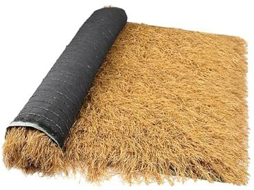 Rotolo Di Paglia Artificiale, Simulazione Di Piastrelle Di Erba Di Palma Messicana, Tappeto Di Paglia Sintetica Plastica PE, Per Giardino Patio Ombrelloni Coperture Decorazione(0.5x18m(1.64x59ft))