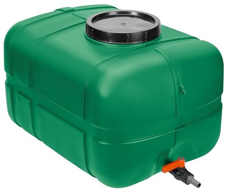 Garronda Wassertank 150 Liter Wasserbehälter mit Deckel Regenwassertank Großbehälter für Haushalt und Gewerbe GD-0098 (Grün)