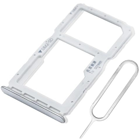ExtKry SIM Karte Rahmen SIM Kartenfach für Huawei P30 lite Dual SIM Tray kartenhalter Original qualität Card Tray + SIM Pin (Weiß)