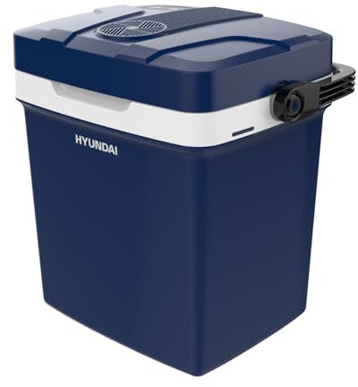 HYUNDAI ELECTRONICS MC24E I Tragbare Kühlbox 24L | Mit Display & Temperaturregelung | 60 W | Kühlen & Erwärmen | Blau | Ideal für Camping, Garten & Reisen