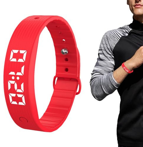 Générique Armband mit Vibrationsalarm, wiederaufladbar, leise, Wecker, für große Schläfer, 8 Alarme – für Paare, Alltag, Schlafen, Reisen, Haus, Bett, Schlafzimmer, Nickerchen, Medikamente