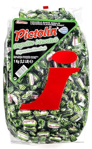 Pictolín Regaliz - Caramelos sabor regaliz - Bolsa de 1kg