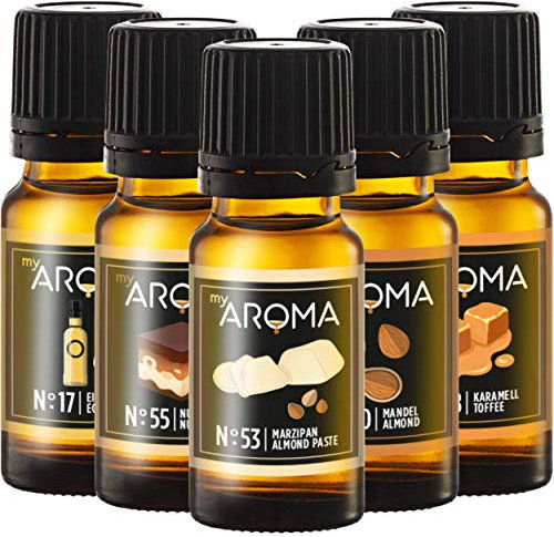 myAROMA | Set: Maître boulanger - arôme naturel pur pour la cuisine et la pâtisserie (5x 10ml) | sans sucre et sans édulcorant