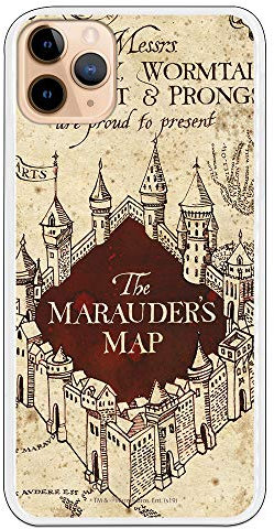 LA CASA DE LAS CARCASAS Official Harry Potter The Marauders Map Case for iPhone 11 Pro MAX - Flexible Silicone Apple Case with Official Harry Potter License.