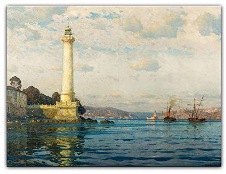 Kunstdruck Poster - Michael Zeno Diemer Der Ahirkapi Leuchtturm 80x60 cm ca. A1 - Alte Meister Bild ohne Rahmen