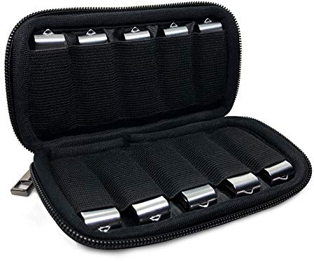 Flash Drive Case, USB Holder Electronic Accessories Organizer, Storage Bag for Jump Drives/Pen Drive/Thumb Drive/Memory Stick (USB Not Included)