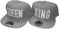 beybey Snapback Cap King Queen Mr Mrs Brother Sister Partner Caps Camouflage (K&Q grau weiß)