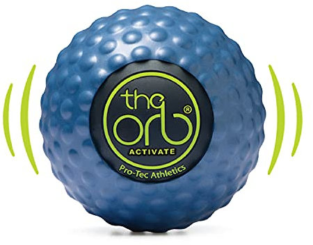 Pro-Tec Athletics Orb Activate Vibrating Massage Ball 11.4 cm Blue Deep Tissue Muscle Relief, Hamstring, Quadrizeps, Calf, Multidirektional, Enhance Performance, Adult, Easy to Use, Workout